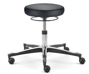Tabouret de salle propre modèle TEC basic, similicuir