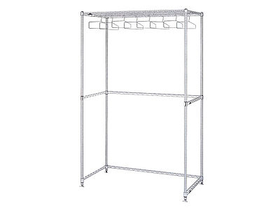 Feststehende Garderobe