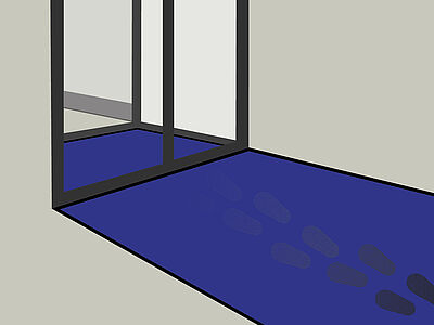 Permanent klevende matten