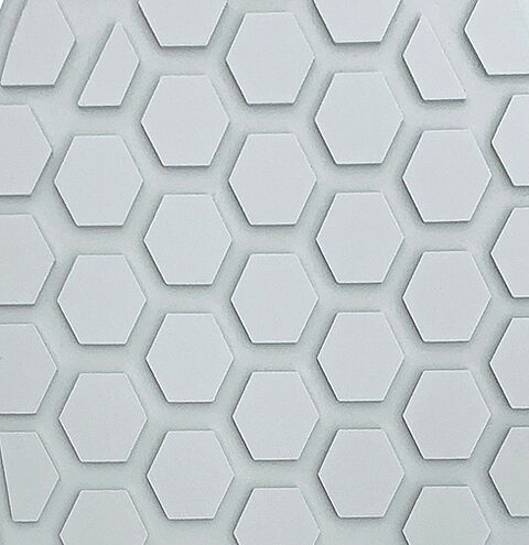 Semelle extérieure en plastique gris, antidérapante et conductrice, avec profil en nid d'abeille Semelle extérieure en plastique gris, antidérapante et conductrice, avec profil en nid d'abeille