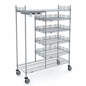 Configurable mobile gown rack