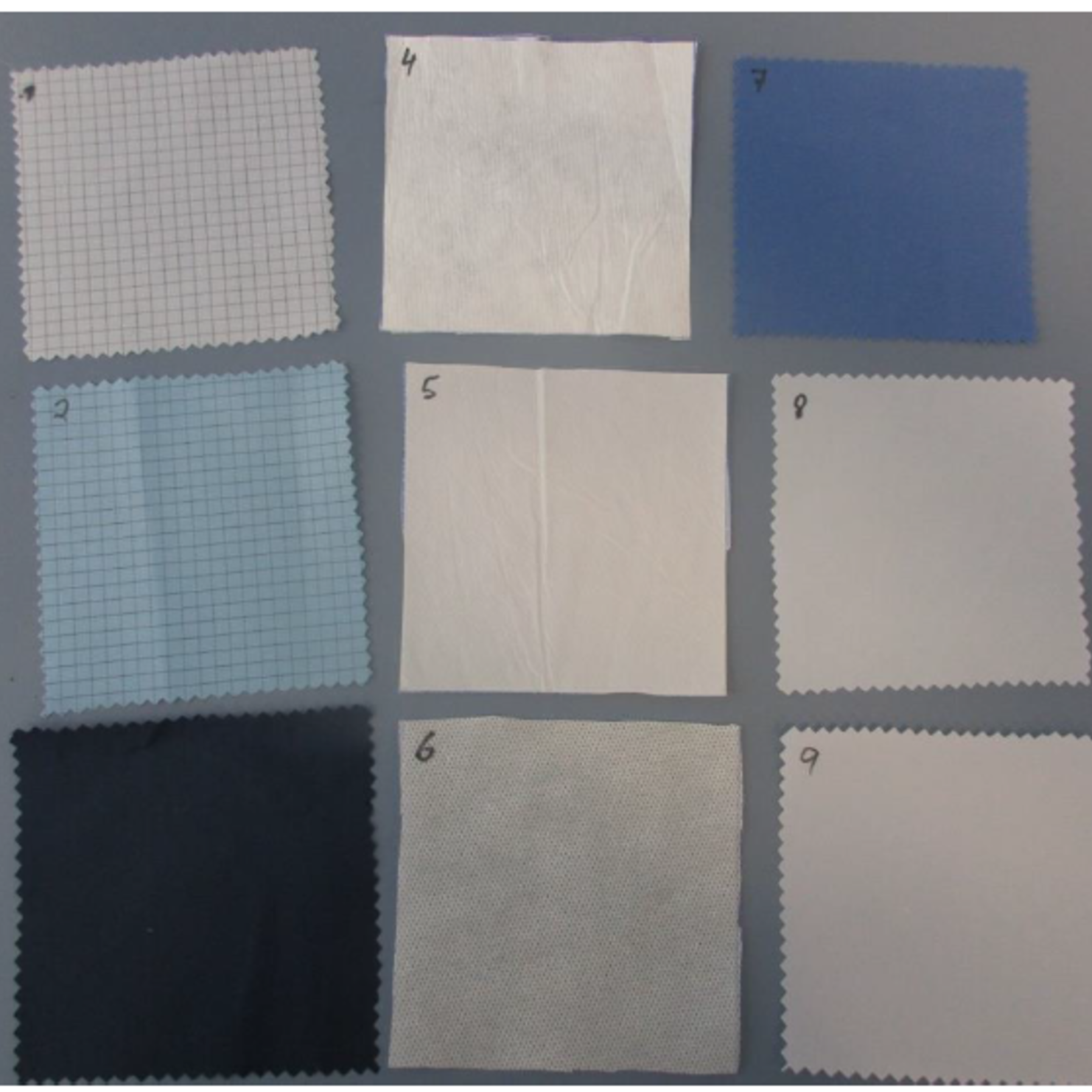 Textile samples examined in the study © OHB