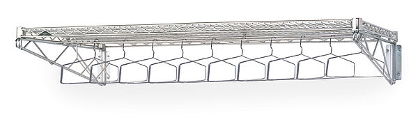 Standard gown rack, wall fastening